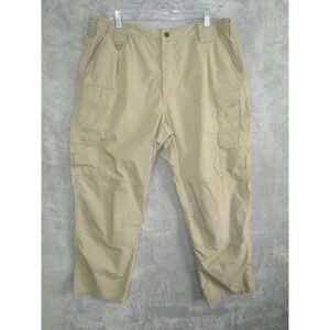 5.11 Tactical Series Men's Khaki Cargo Pants Polyester Cotton Blend